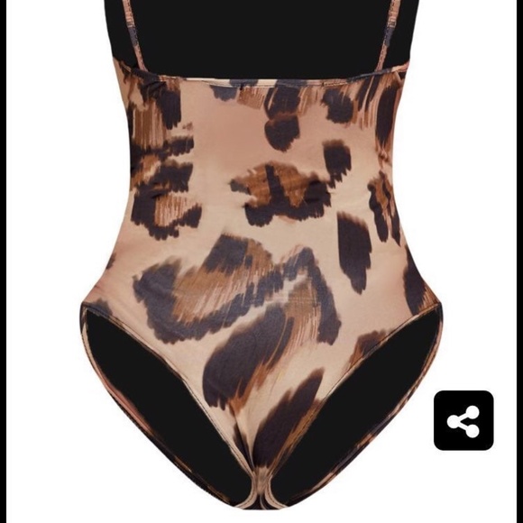 NWOT PrettyLilThing ANIMAL PRINT BODYSUIT - Picture 5 of 6